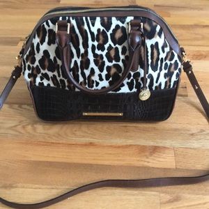 Brahmin Hair calf and Leather satchel